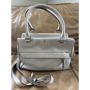 Kate Spade Gray Leather Satchel crossbody Bag